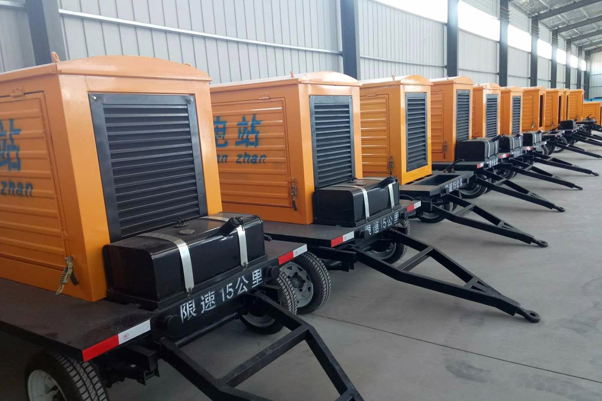 城中发电机租赁施工现场